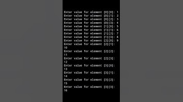 4X4 matrix using Array in java