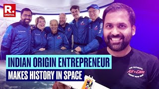 India&#39;s First Space Tourist Shows Off Indian Flag During Flight In Blue Origin&#39;s Space Mission