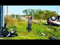 Real Life GTA: Flips Car Then Shoots at Cops