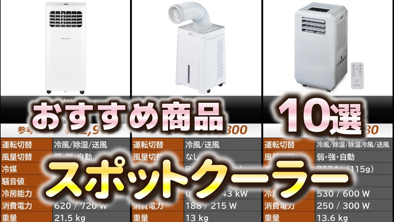 スポットクーラー おすすめ10選【2026年】 - YouTube