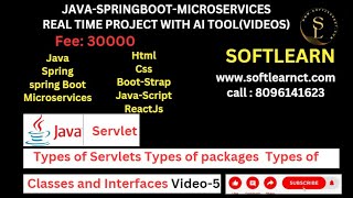 Types of Servlets Types of packages  Types of  Classes and Interfaces Video-5