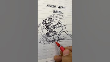 How to draw stickman body with hammer tutorial || #art #drawing #tutorial #stickman #howtodraw #fypシ