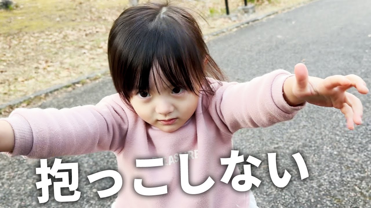 「抱っこ無し」と宣言した日の散歩の様子