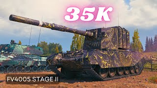 35K Damage with FV4005 Stage II 12.3K & 2x FV4005 - 11K & 11.7K World of Tanks #wot