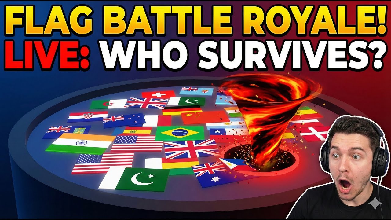 🔴 LIVE: World Flag Battle Royale! (Who Will Survive?)