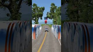 BeamNG.Drive - bollards vs car crashes Part 481 #beamngdrive #beamng #youtubeshorts #shorts screenshot 3