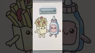 Relaxing Ketchup Fries Coloring ✨ Marker ASMR #shorts #asmr #art #coloring #satisfying #asmrsounds