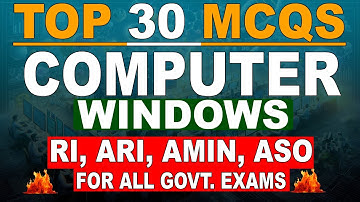COMPUTER AWARENESS OF WINDOWS/DOS/MEMORY || RI ARI MAIN COMPUTER CLASS MCQs