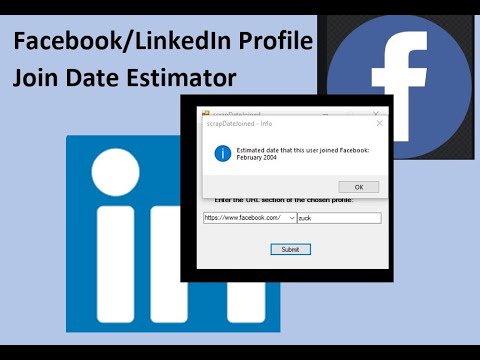 Facebook & LinkedIn Profile Join Date Estimator Tool