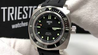 Trieste watches Deep Sea Stainless Steel with Black Rubber Strap