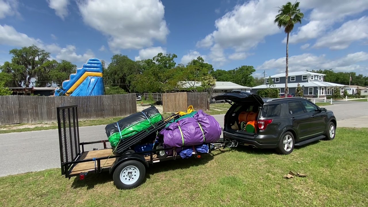 4 bounce house combos and 1 waterslide delivery - April 23, 2021