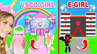 Vsco Girl Vs E-Girl Build Challenge In Adopt Me Roblox