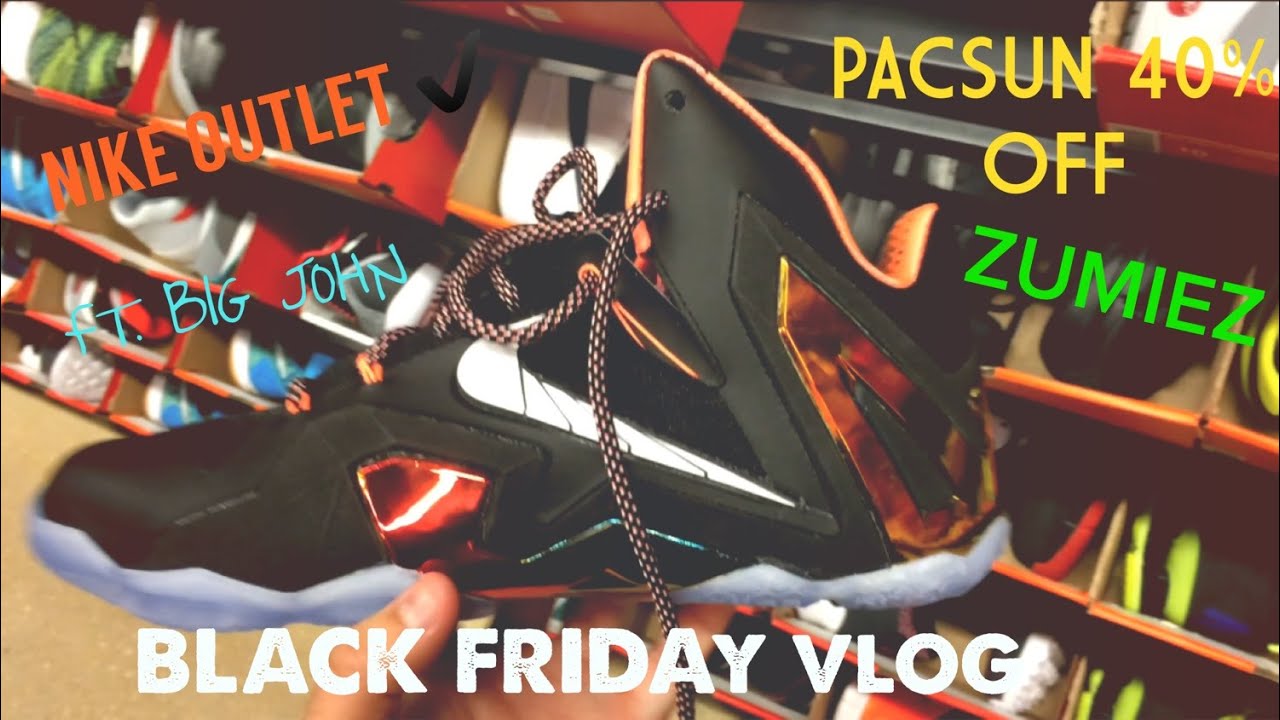 BLACK FRIDAY MADNESS! NIKE OUTLET! PACSUN! ZUMIEZ! CRAZY DEAL! - YouTube