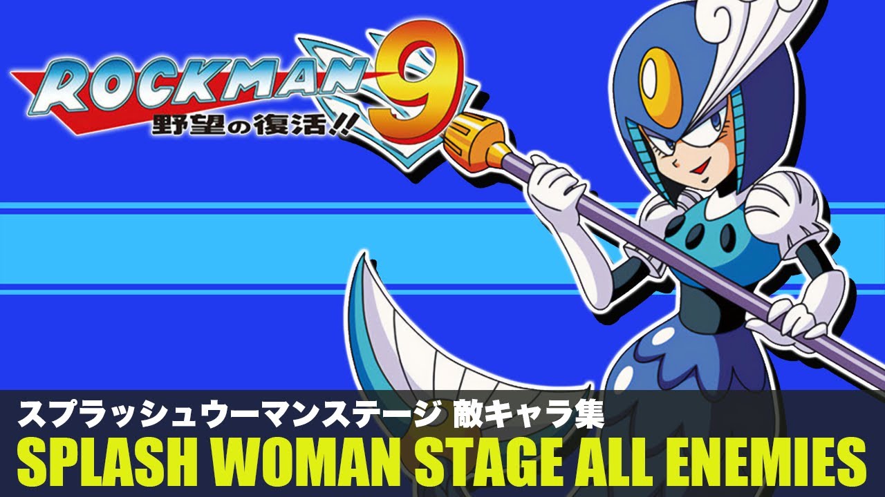 Mega Man 9 ] Splash Woman stage all enemies & boss [ Robot Masters