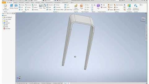 Inventor Demo Video - Shell Tool - Caster Bracket