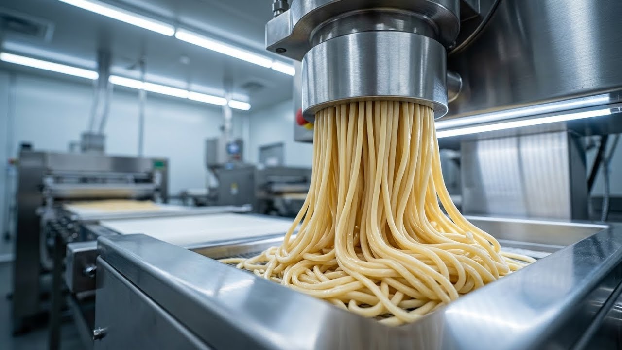 Inside the Largest Noodles Factory | How Noodles Are Made in Mass Production
