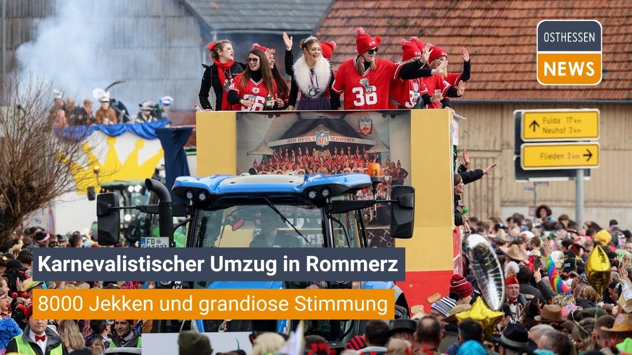 NEUHOF: Karnevalistischer Umzug in Rommerz - 8000 Jekken und grandiose Stimmung