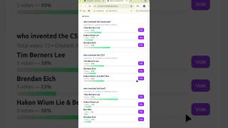 Poll System Project in HTML CSS JS 🔥 | Create & Vote Polls Like YouTube #shorts #htmlcssjavascript