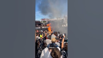 BURNOUT “GONE WRONG” Hoonigan’ at Sema 2023 #automobile #burnout #flames #fail #trending #viral
