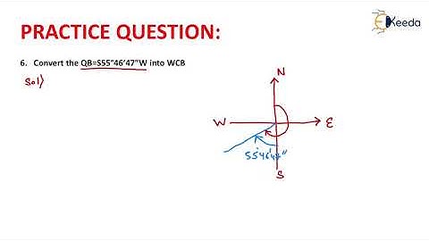 6th Numerical of QB | Compass Surveying | Geomatics Engineering - GATE