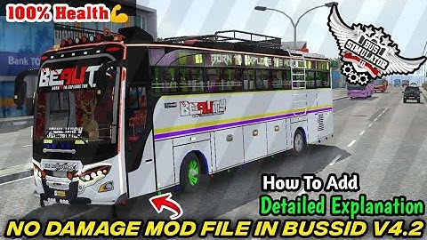💥Bussid Update v4.2 | No Damage Mod File In Bussid | How To Add | Detailed Video | #Bussid #Mods