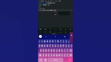 WAP to print 1 to 100  in C language.