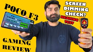 Poco F3 Gaming Test | Screen Dimming Test | Heating Test | 60FPS Test with Live Fps Counter