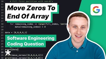 Coding Mock Interview - Verplaats alle nullen naar het einde van de array (met Google SWE)