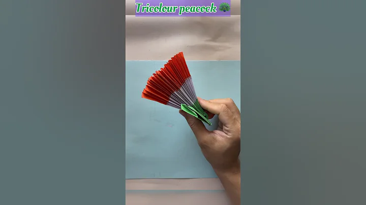 Tricolour paper peacock | Independence Day craft  idea #paperpeacock #trending #youtubeshorts #diy