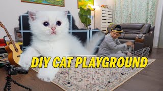 DIY - Setup My Cat playground indoor / Pet Fence [ENG SUB] by Arif Niza 3,764 views 2 years ago 2 minutes, 22 seconds