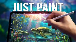 Painting a Sea Turtle while I ramble...