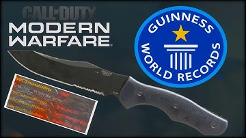 "WORLD RECORD" 40 Kills Throwing Knife Only in DOM! (Modern Warfare Beta)