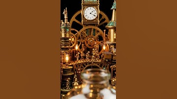 A Tiny Steampunk World in a Bottle ⚙️ #steampunk