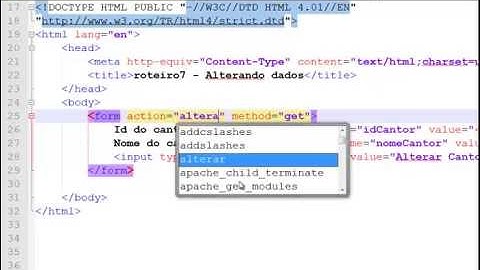 aula23 - alteracao de dados / manipulacao de links com PHP