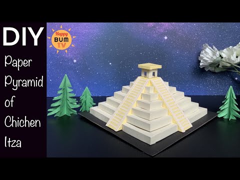 DIY CHICHEN ITZA PYRAMID I EASY DIY SCHOOL PROJECT PAPER CRAFT