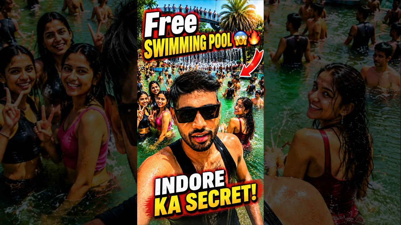 INDORE’S HIDDEN SWIMMING POOL 😍💦 Free Me Maza Hi Maza 🌊☀️ | #shorts