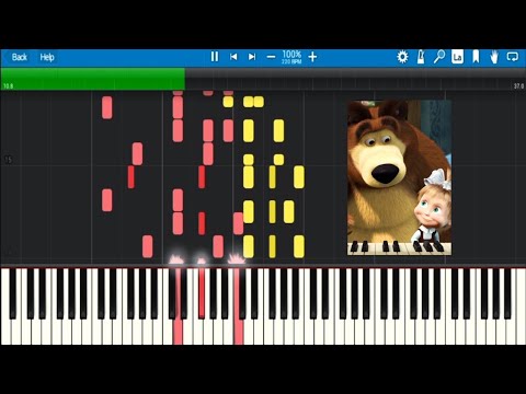 Masha and The Bear Ep.19 (bear piano part) midi