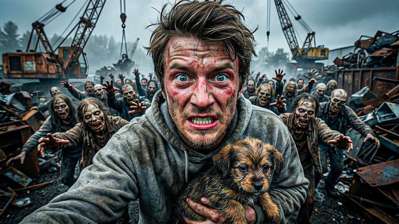 I Built an INVISIBLE Scrap-Van Bunker to Save a Dying Puppy (ASMR)