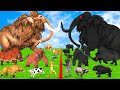 Prehistoric Mammals vs Shadow Itself Size Animal Epic Battle Mammoth Animal Revolt Battle Simulator