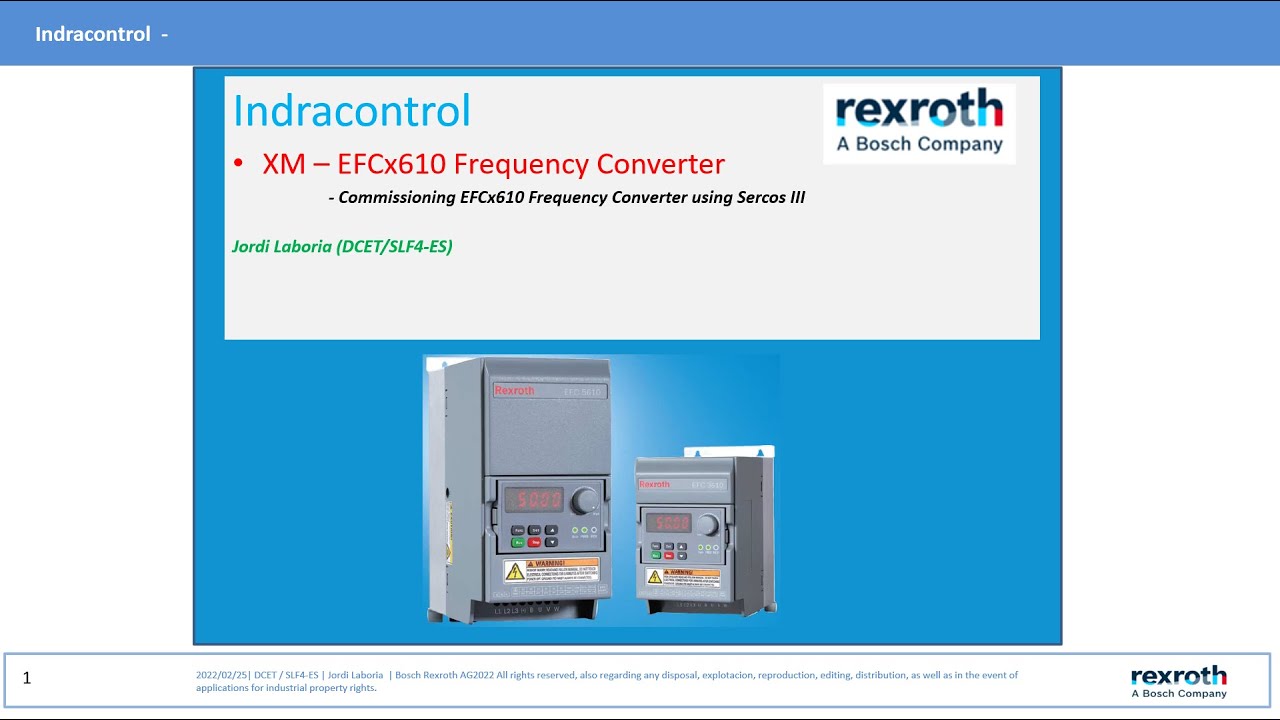 XM - Control Frecuency Converter EFCx610 With SercosIII - YouTube