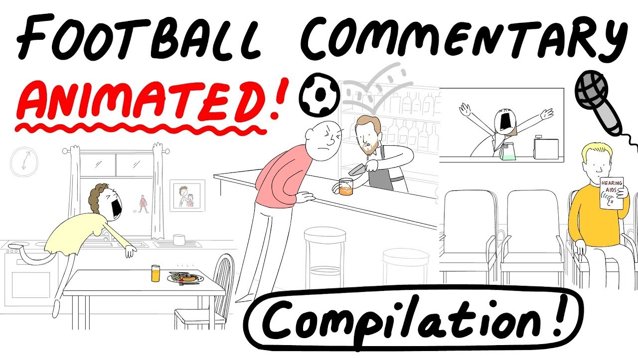 Crazy Football Commentary Animated Compilation Parts 1 5 Youtube