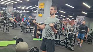 Wide Grip Barbell Curl Exercise
