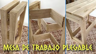 Cómo hacer una mesa de trabajo plegable / How to make a folding work table