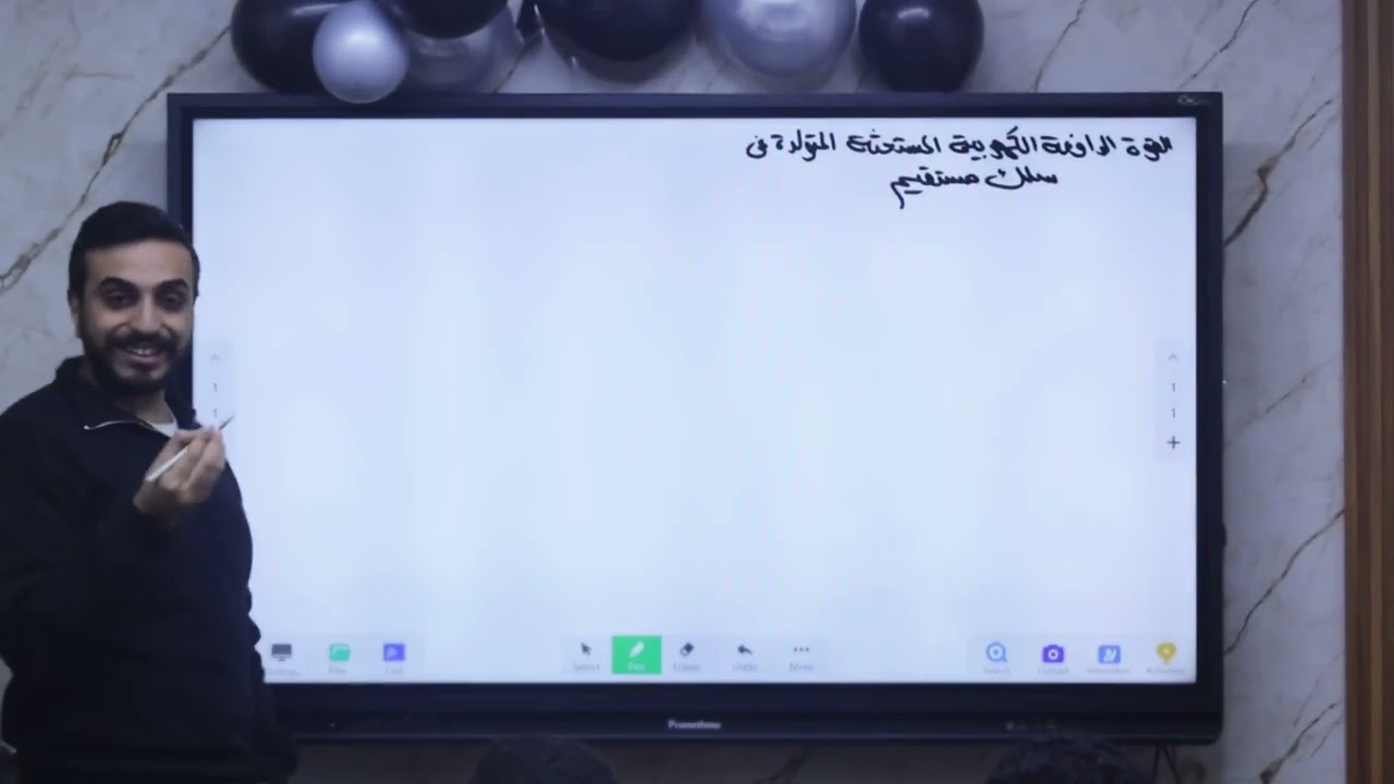 القوة الدافعة الكهربية المستحثه المتولدة في سلك - الصف الثالث الثانوي