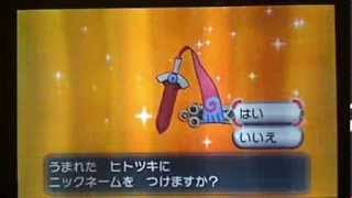 国際孵化 ポケモンxy 色違いヒトツキ誕生 Youtube