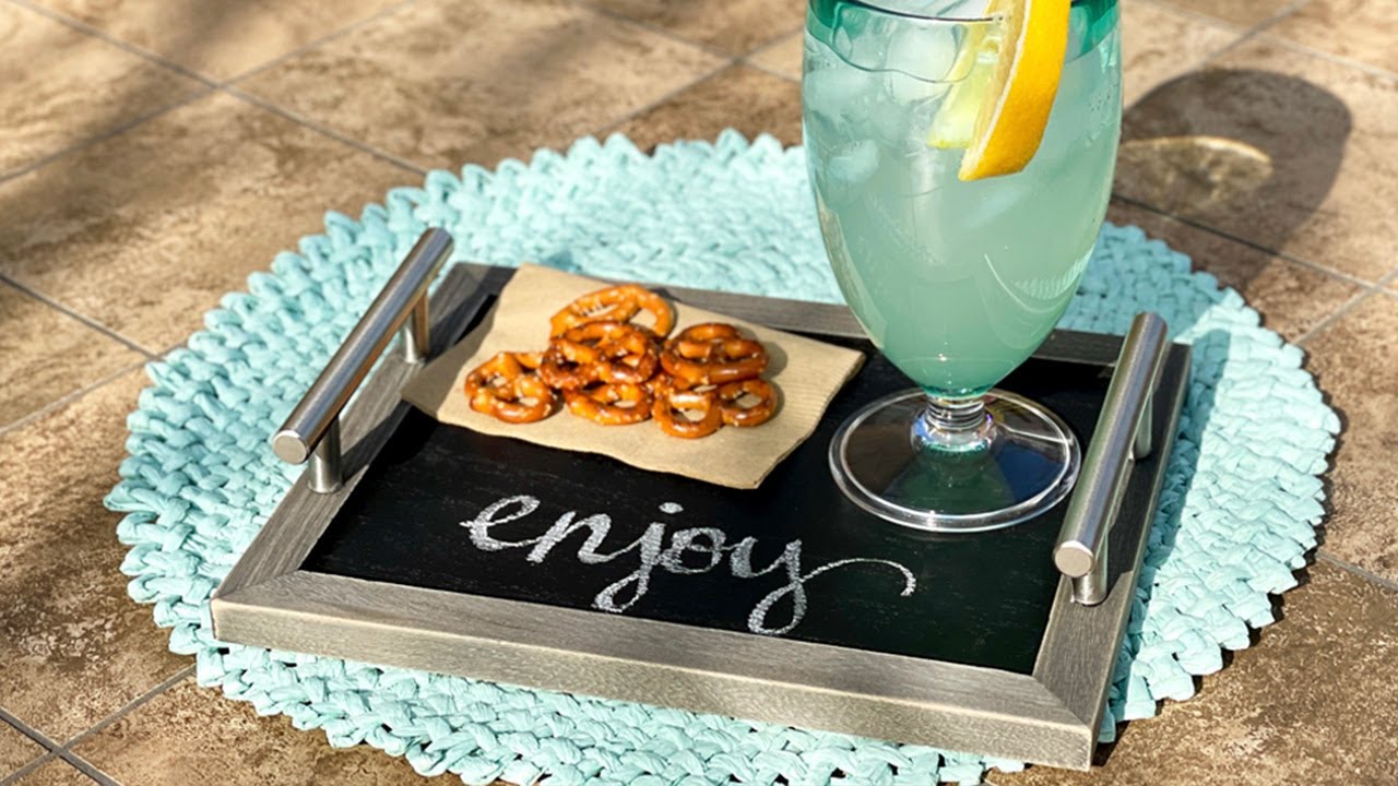 DIY Chalkboard Tray