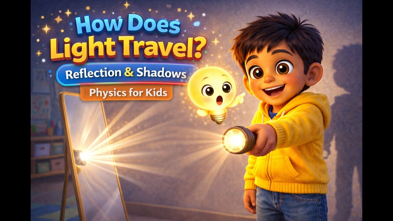 How Does Light Travel? 🌟 Reflection & Shadows | Physics for Kids