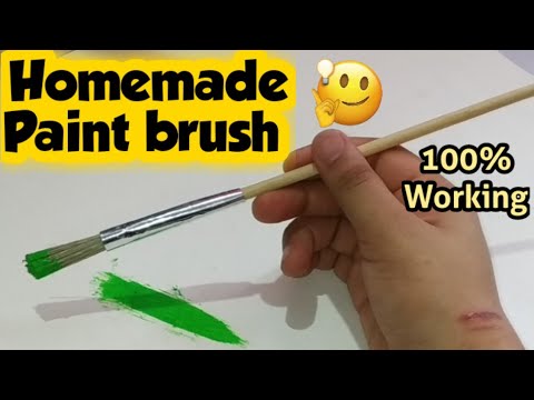 Homemade paint brush / how to make paint brush at home/ paining color brush/ diy painting brush
