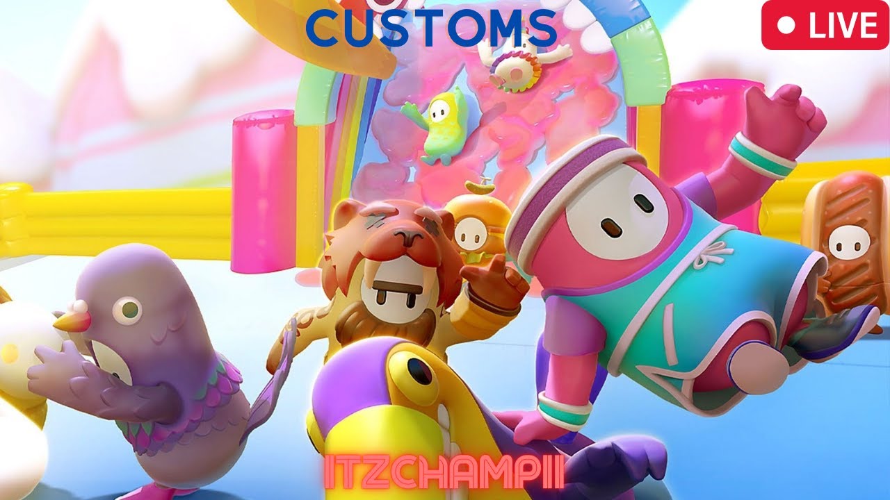 🔴Fall Guys [Live] Custom Games Join Up!