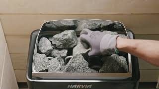 Harvia - Kerisekivide Ladumine Seinale Kinnitatavasse Kerisesse